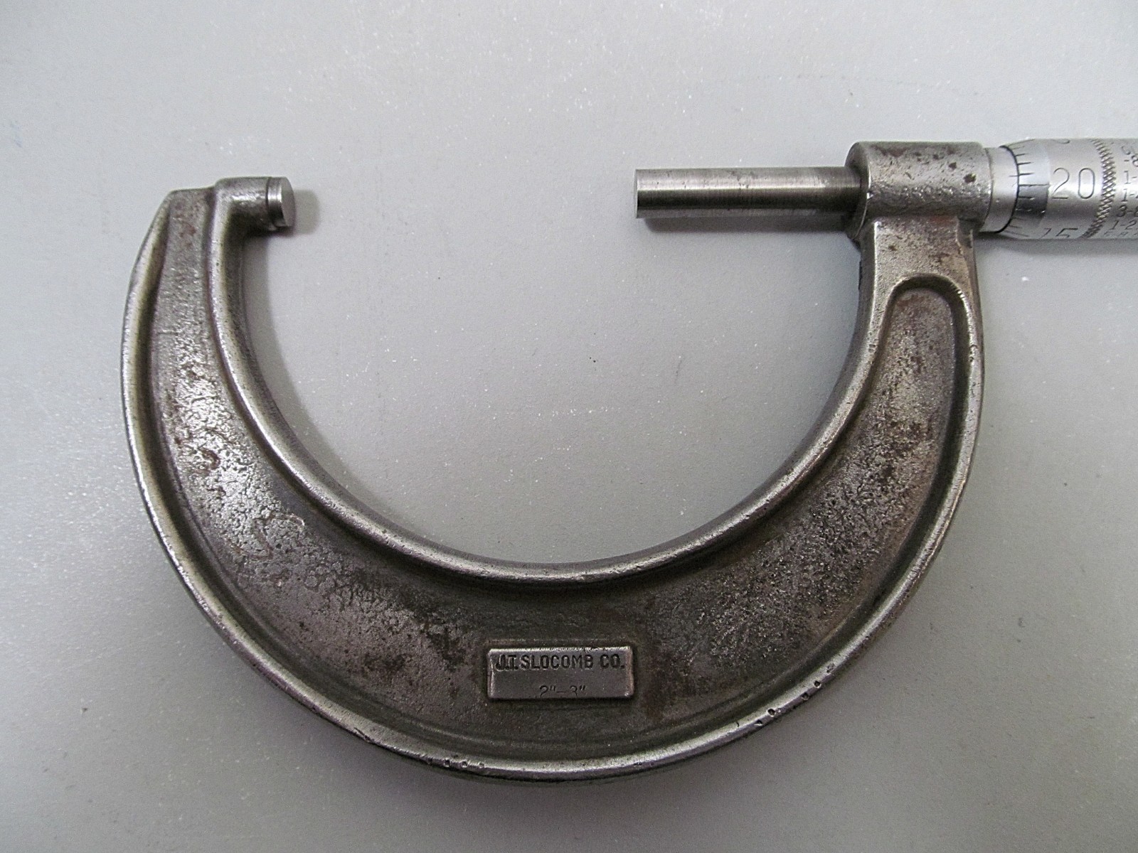 J.T. Slocomb Co. 2″-3″ Outside Micrometer Analog Providence RI USA