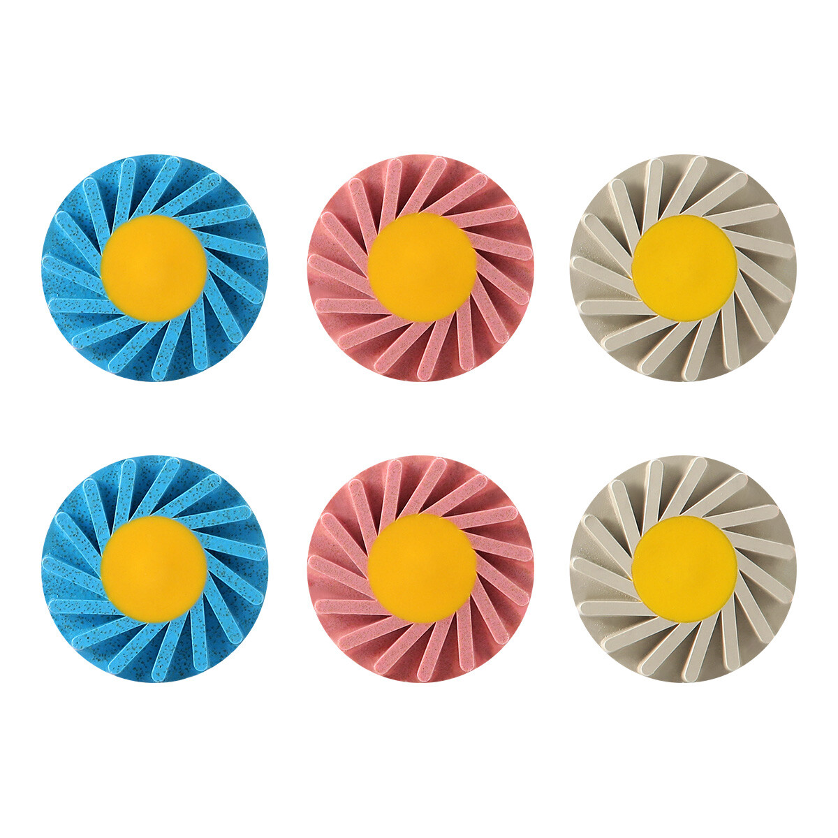 Dental Porcelain Zirconia Grinding Polishing Wheel Kit RA 2.35mm Rubber Diamond