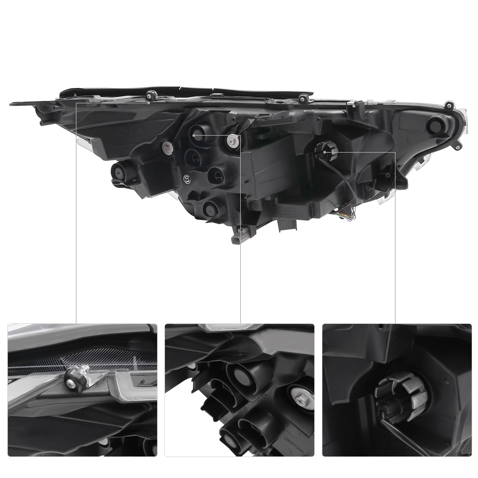 2022-2023 Toyota RAV4 XLE LED Left Driver Side Headlight Assembly Black Housing
