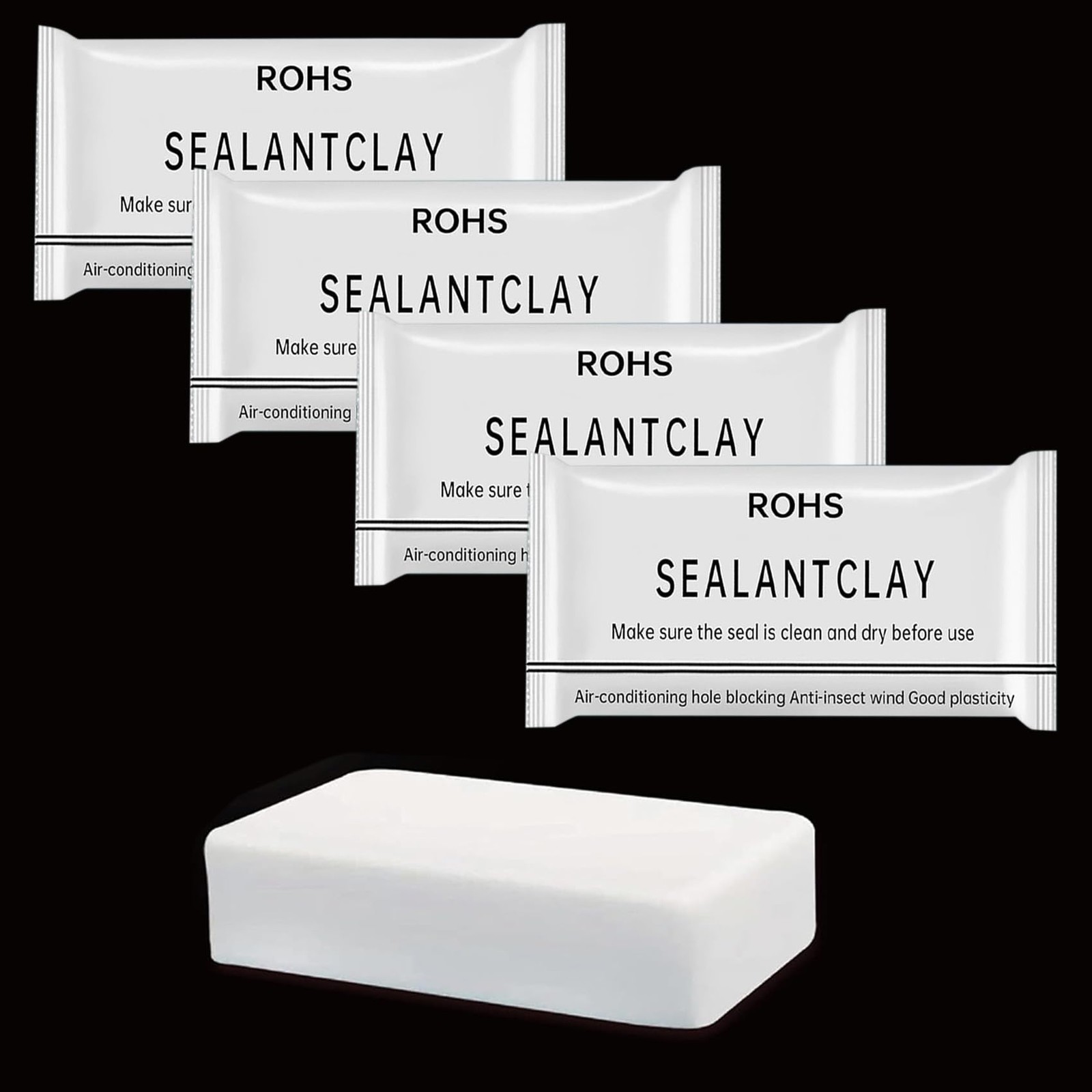 4Pack White Seal Putty Waterproof Duct Seal Repair Sealing Clay, Quick Mendin…