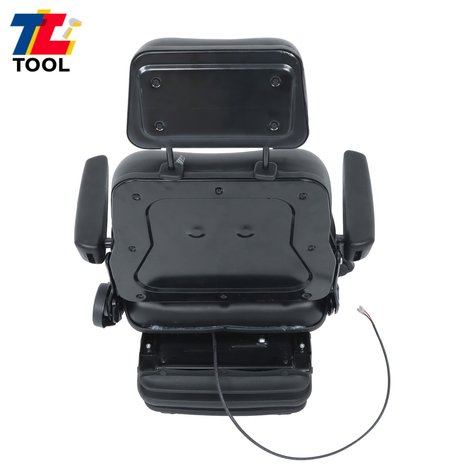 Forklift Tractor Seat Suspension Adjustable Backrest Armrest Safety Belt