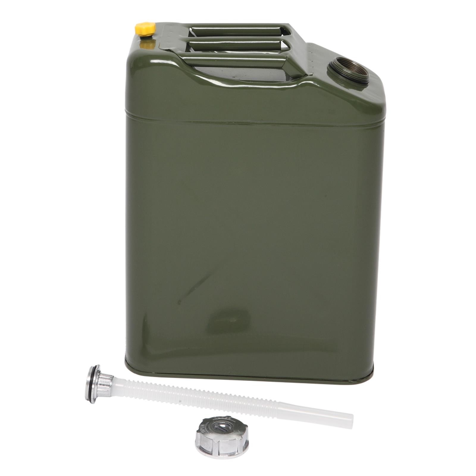 Army Green 20L 5 Gallon Gas Fuel Can Fuel Gasoline Steel Tank with Spout Metal