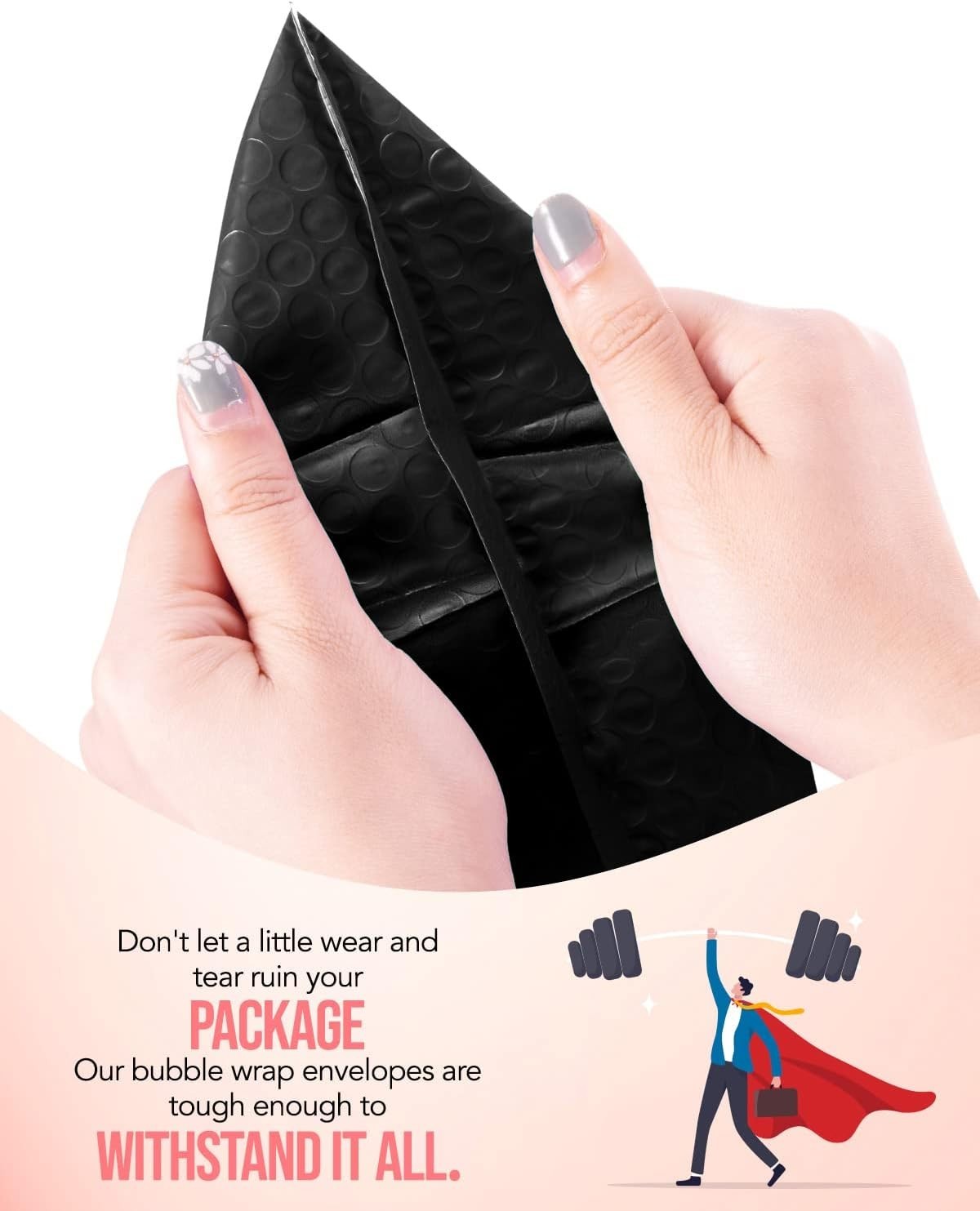 100x Poly Bubble Mailers Padded Envelope Mailing Bags Self-Seal 4×8” & 6×10”