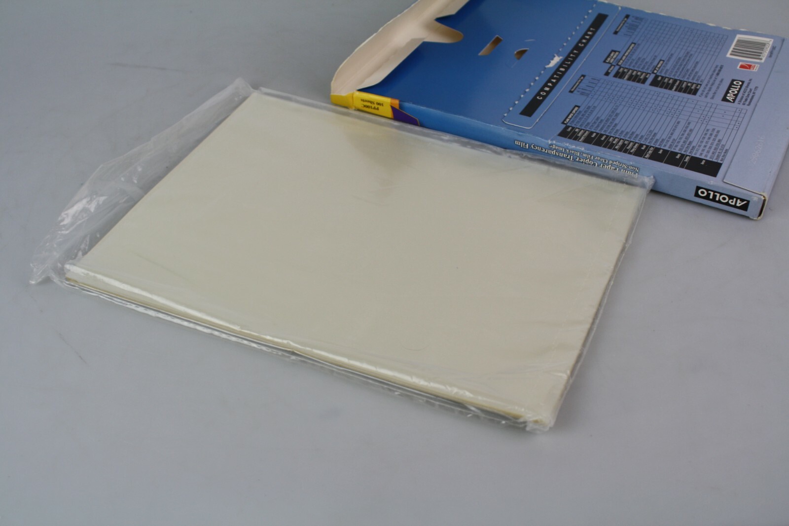 Apollo Transparency Film – Letter – 8.50″ X 11″ – 45 / Box – Clear (PP100C)