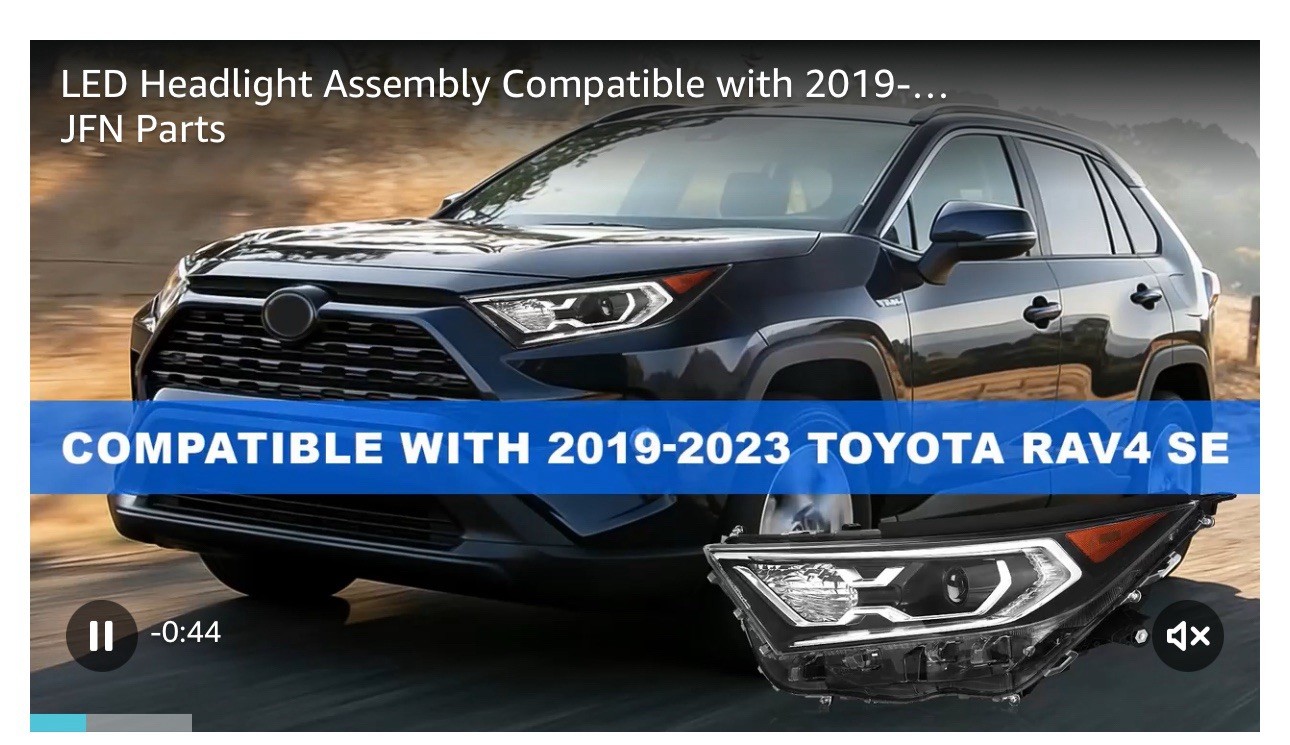 JFN LED Light 2019-2021 TOYOTA RAV4 XSE HYBRID HEADLIGHT LED LEFT SIDE LH