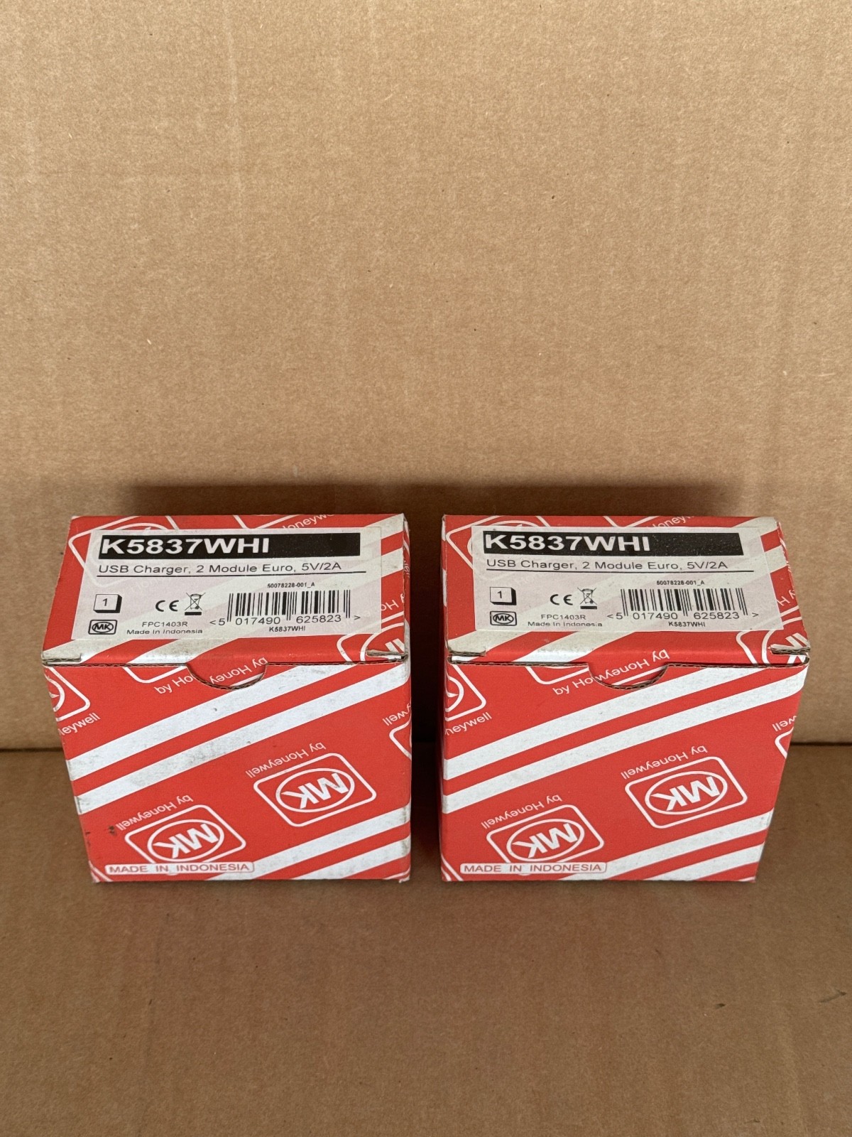 LOT 2 PCs MK K5837WHI Module USB Charging Module white