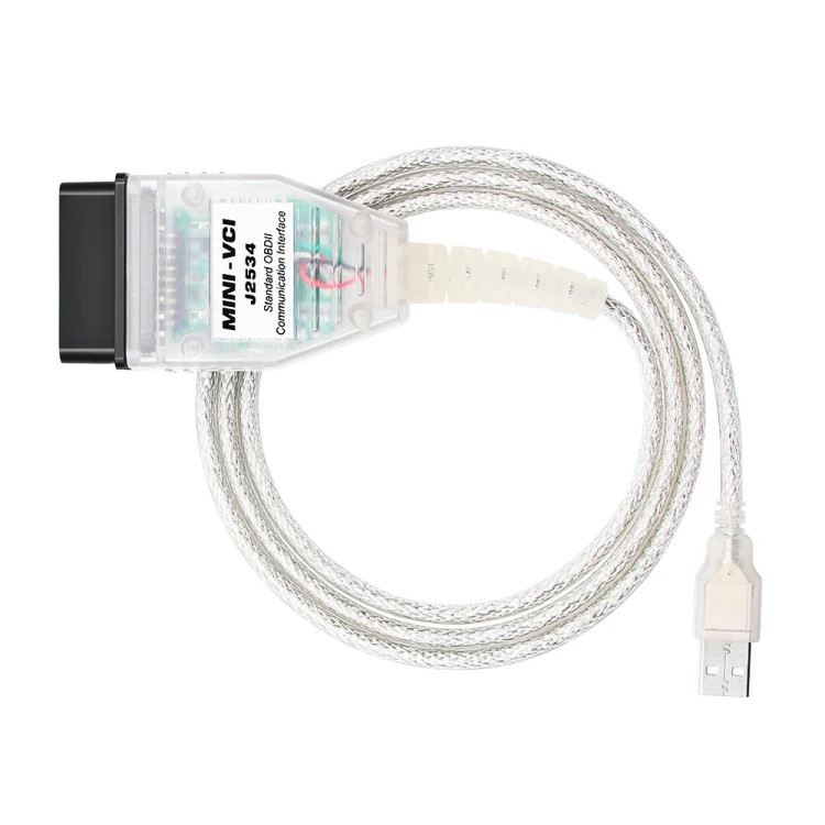USB to OBD2 16 Pin MINI VCI FT232RL Single Diagnostic Cable for Toyota TIS Tech