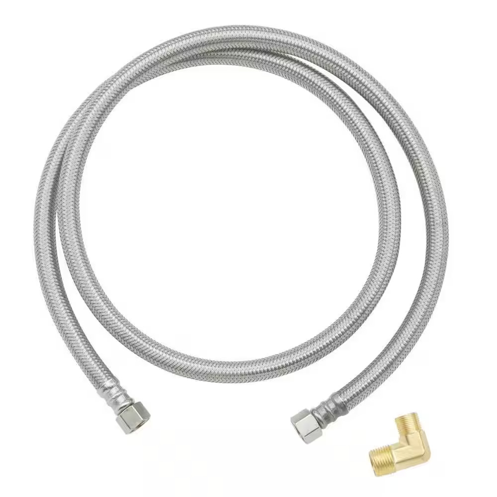 3/8 In. Comp. X 3/8 In. Comp. with 3/4 In. Garden Hose Elbow X 48 In. Braided St