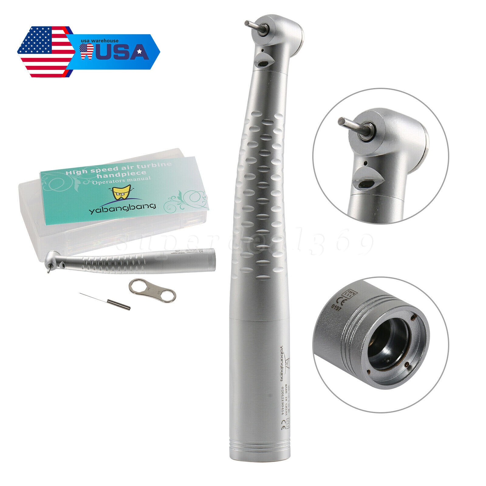Dental Fiber Optic Handpiece Standard Head fit Kavo Multiflex LED Coupler SA
