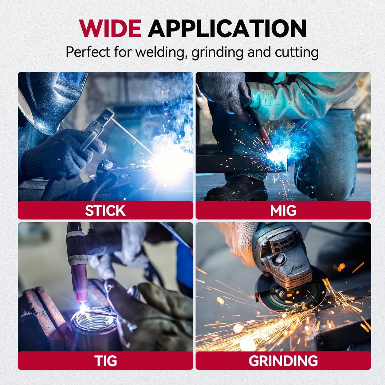 ARCCAPTAIN Auto Darkening Welding Helmet with 180° Side View 1/1/1/1 True Color