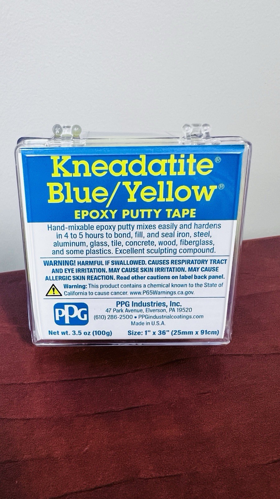 Kneadatite Blue/Yellow Epoxy Putty Tape 90cm Green Stuff by PSI no clear Box