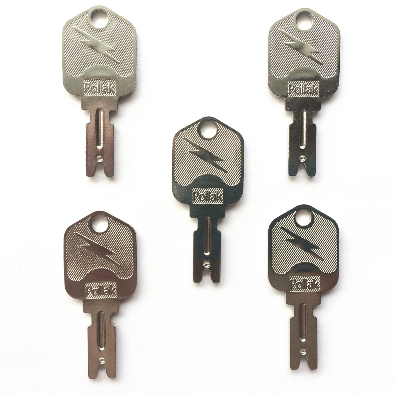 (5) Pollak OEM Forklift Ignition Keys Clark Crown Gradall Gehl Hyster Komatsu