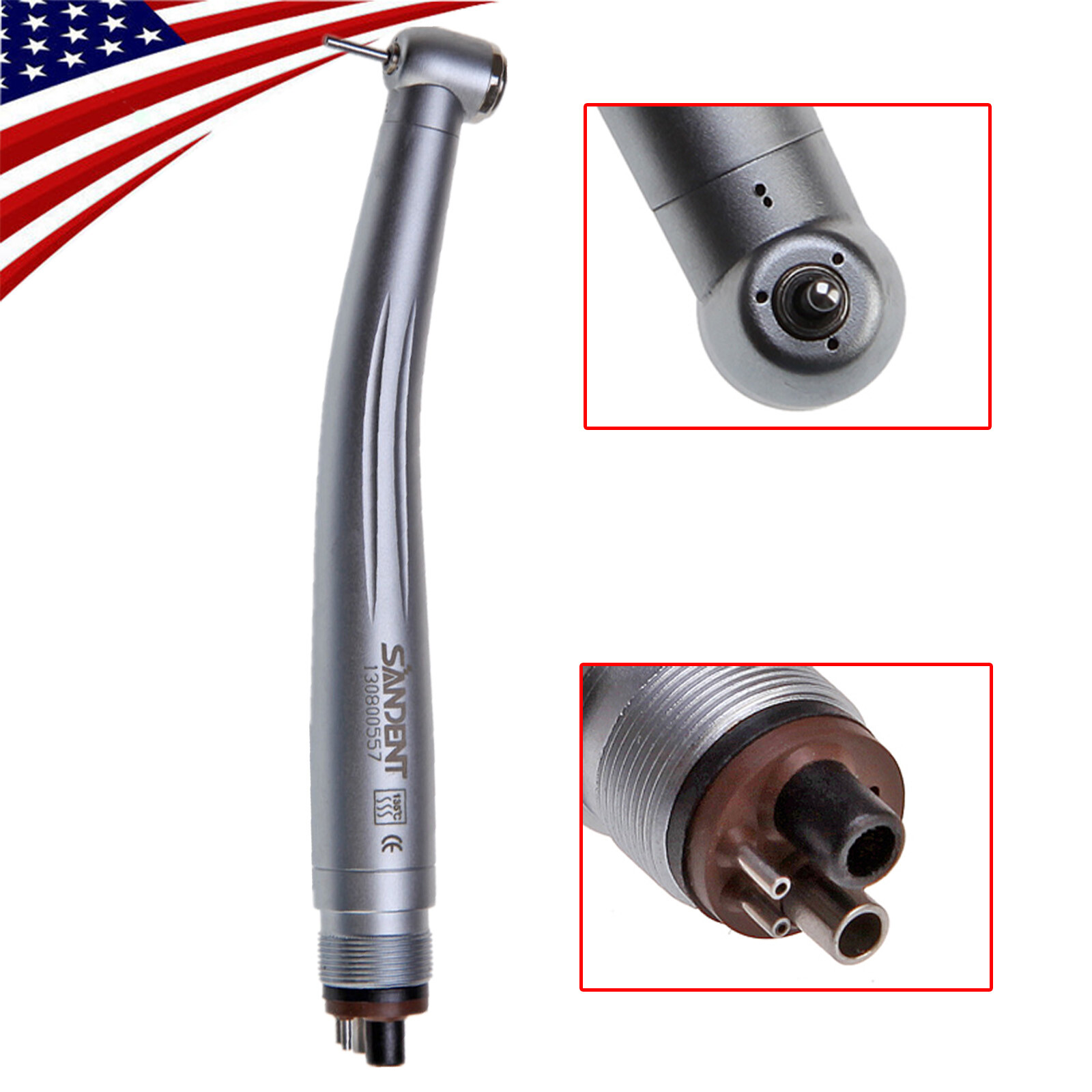 SANDENT NSK PANA MAX Style Dental High Speed Handpiece Standard Head push 4 hole