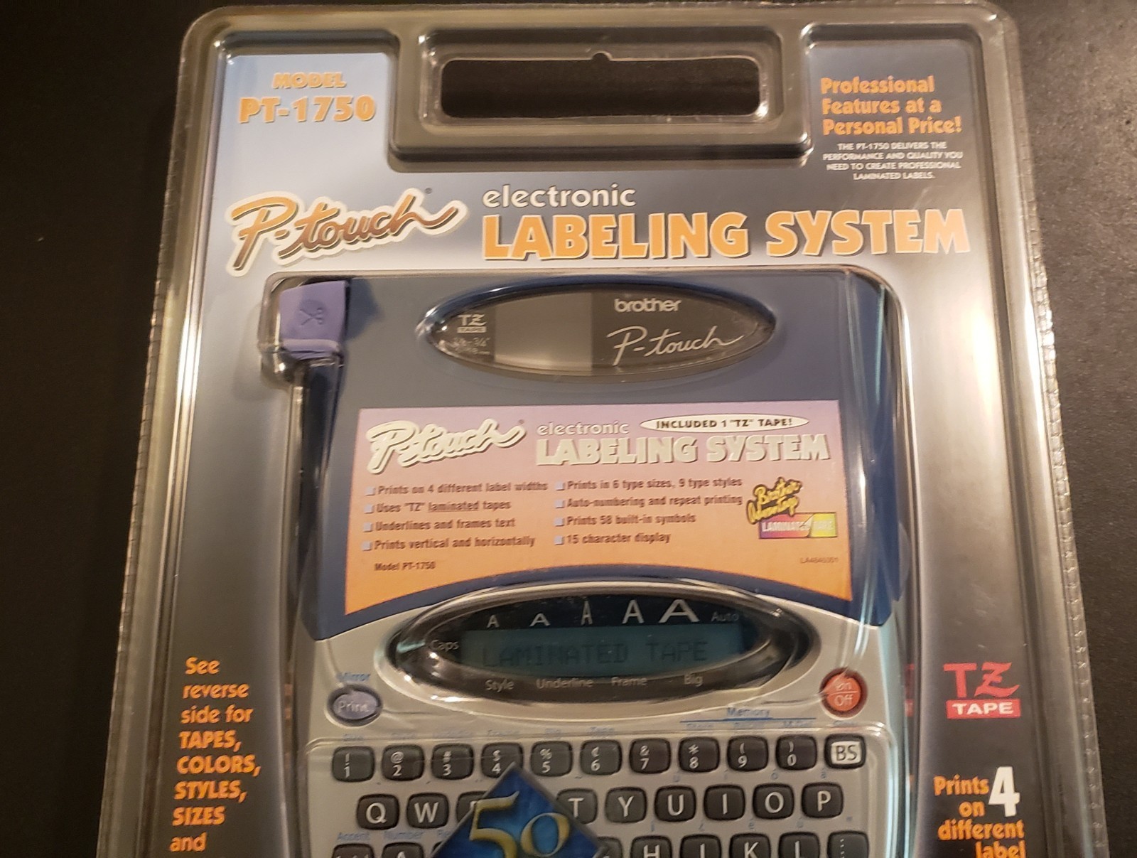Brother PT-1750 P-Touch Label Maker Electronic Labeling System – New Sealed NOS!