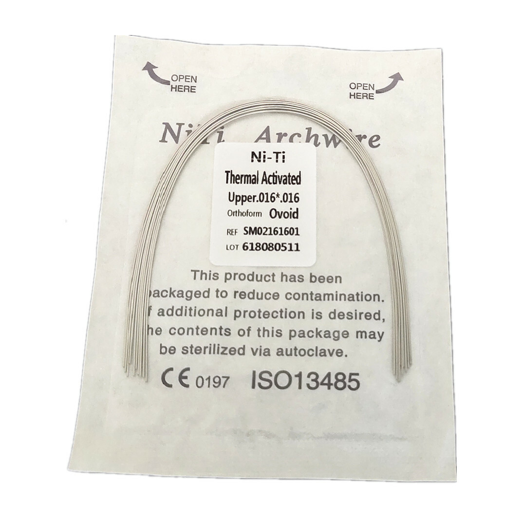 50 Pieces Dental Rectangular Arch Wire Thermal Activated NITI Recta Ovoid Arcs