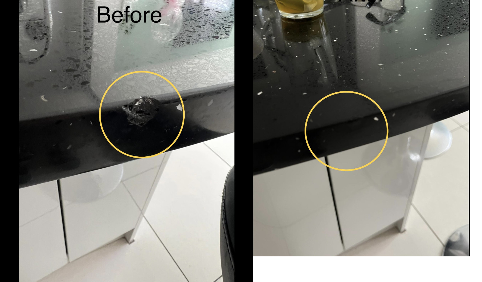 BLACK ACRYLIC REPAIR KIT – FOR GRANITE, MARBLE, TILE, QUARTZ. AND PORCELAIN