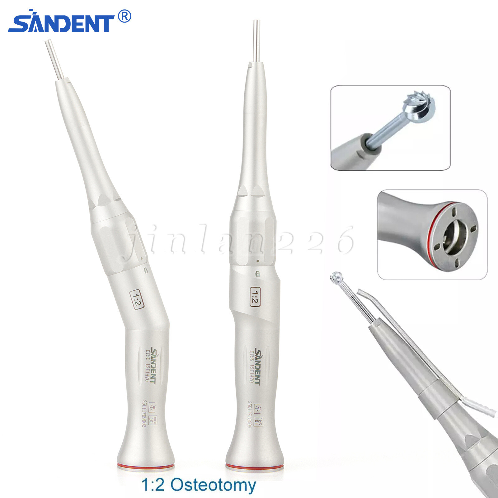 Dental Surgical Straight Handpiece 1:1 1:2 Oral Surgery 20 Degree External /Nose