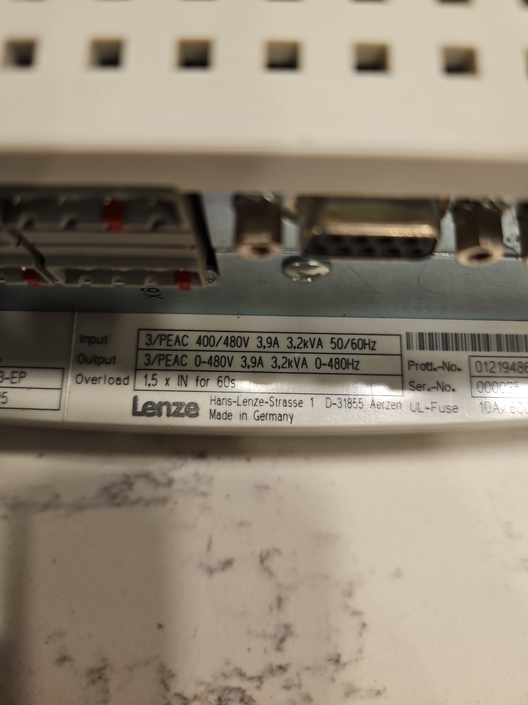Lenze EVS9323-EP Servo Drive w/brake EMB9352-E and Fieldbus EMF2175 B