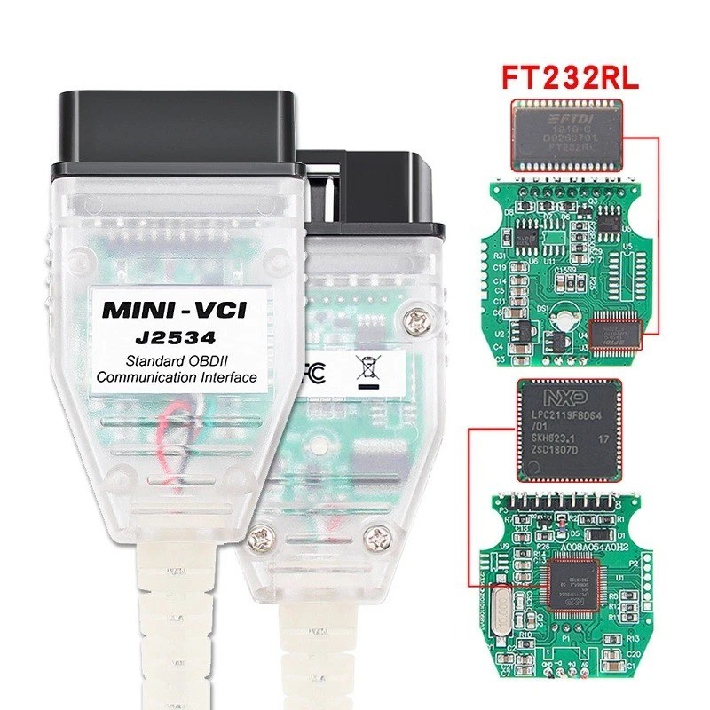 2025MINI VCI TIS V18.00.008 TIS J2534 For Toyota Inspection Cable US OBD scanner
