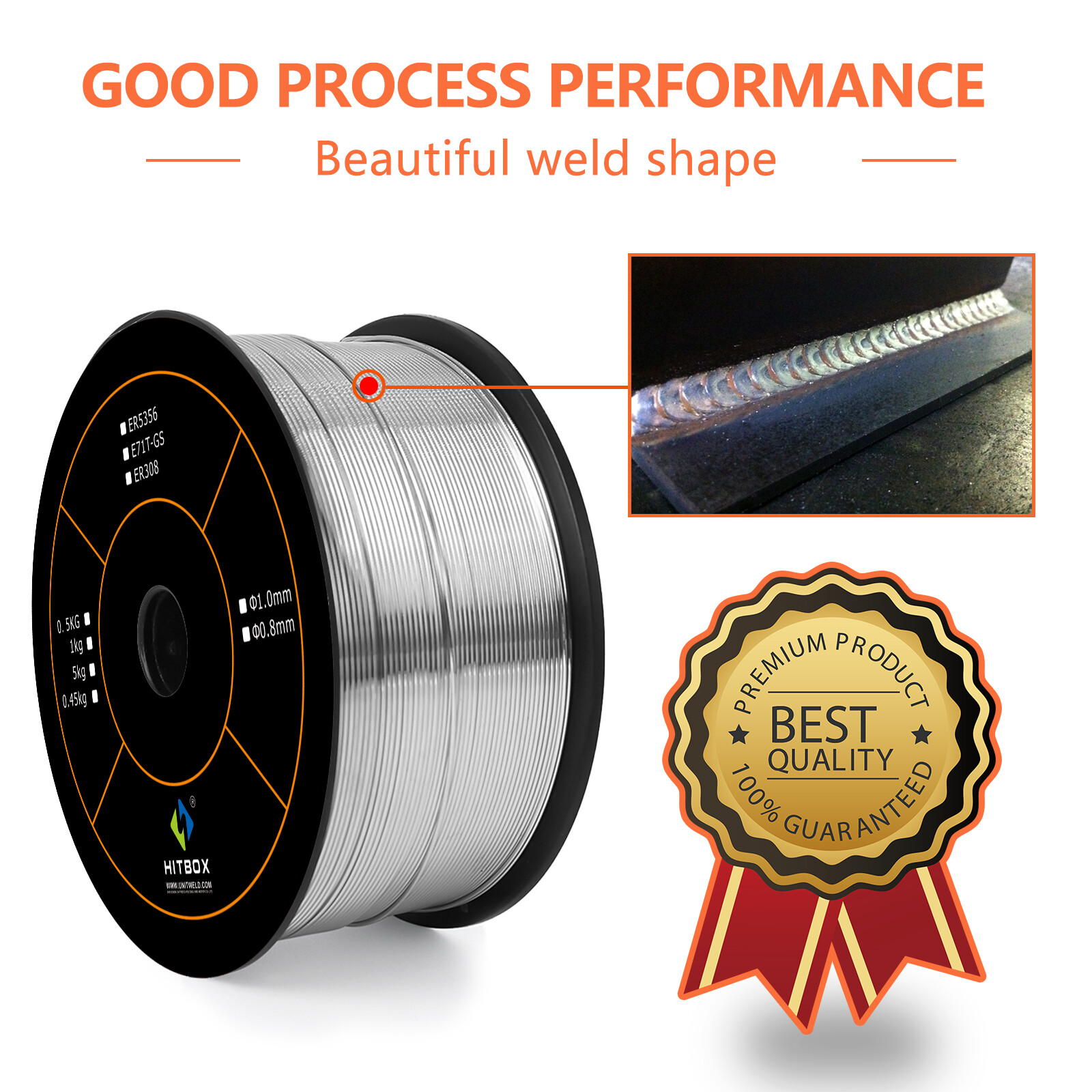 ALU Solid MIG Welding Wire .035 – 1 lb ER5356 with 0.5KG 1 Roll HITBOX® USA