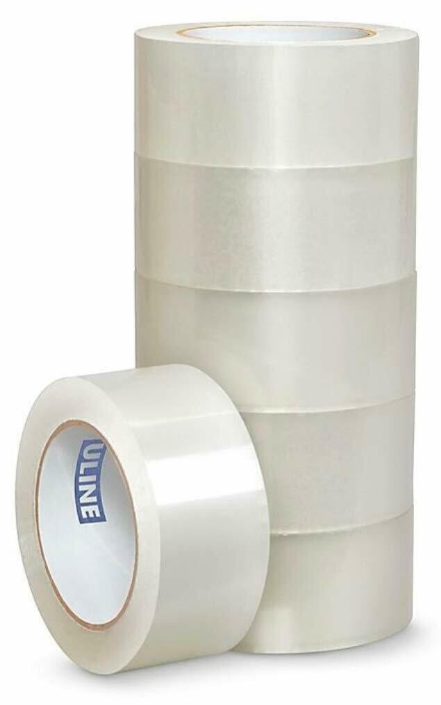 2 Rolls “Uline” Packing Tape Box Packaging 2.0 mil 2″ x 55 yard (165 ft) Boxing