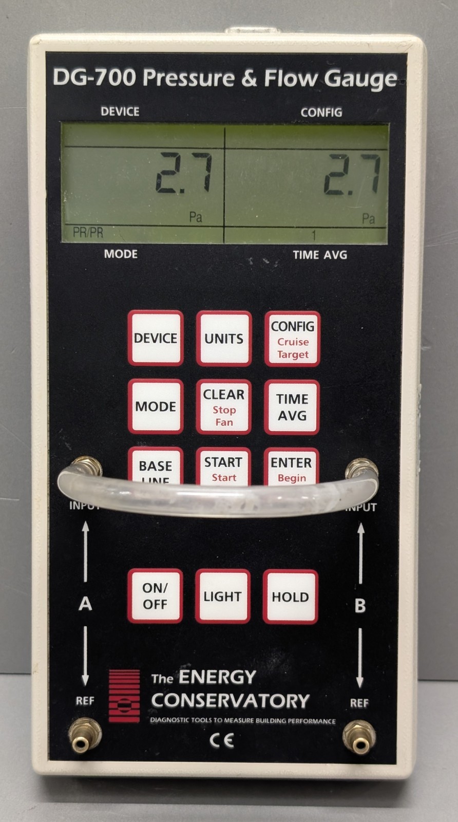 TEC DG-700 blower door manometer pressure flow gauge with USB TESTED warranty