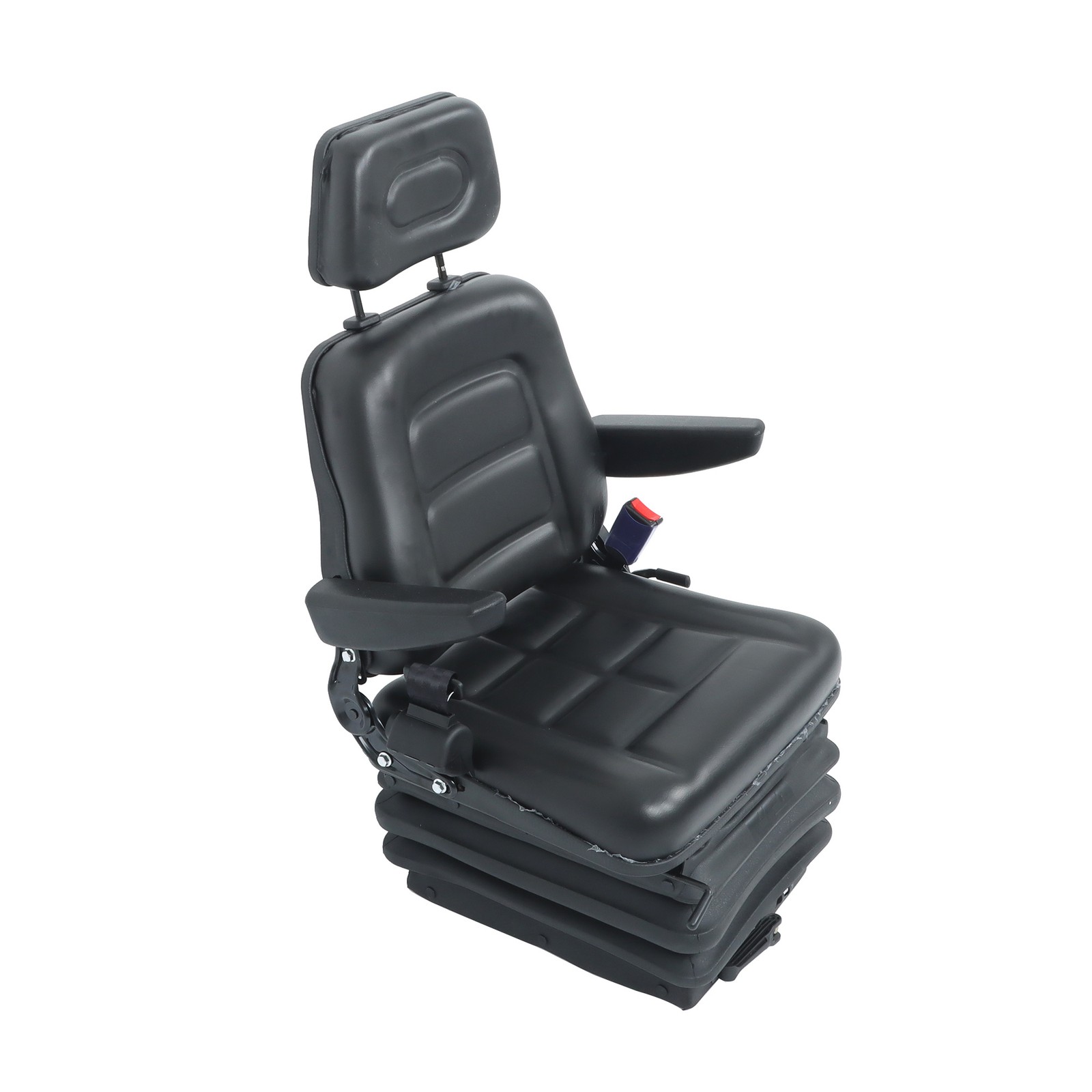 Forklift & Tractor Seat Suspension Adjustable Backrest Armrest Safety Belt