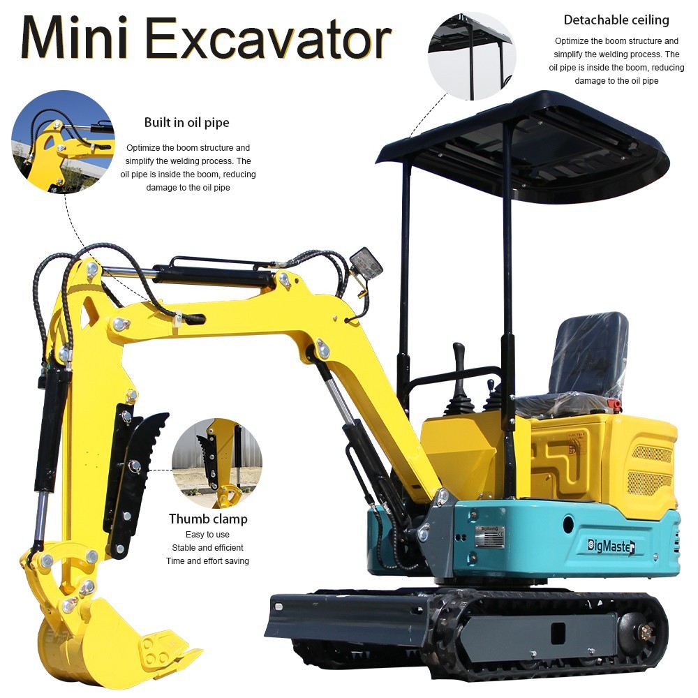 Virginia Local Pick up 1 Ton Mini Excavator 13.5HP Mini Digger Crawler USA Stock