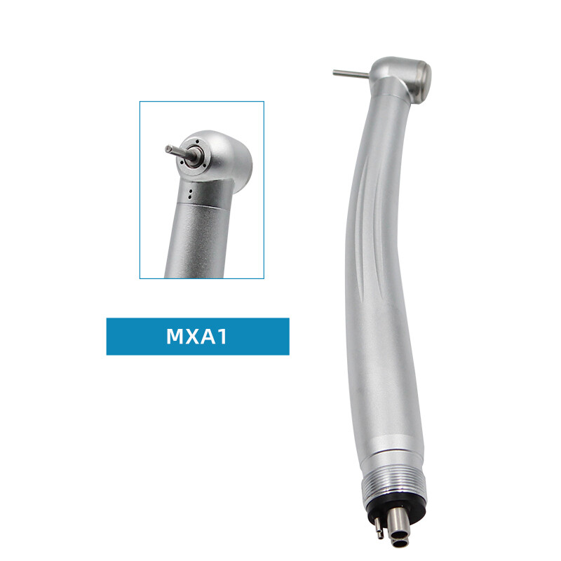 Dental High Speed air Turbine Push Button 4 Holes Handpiece with Led Fiber Optic