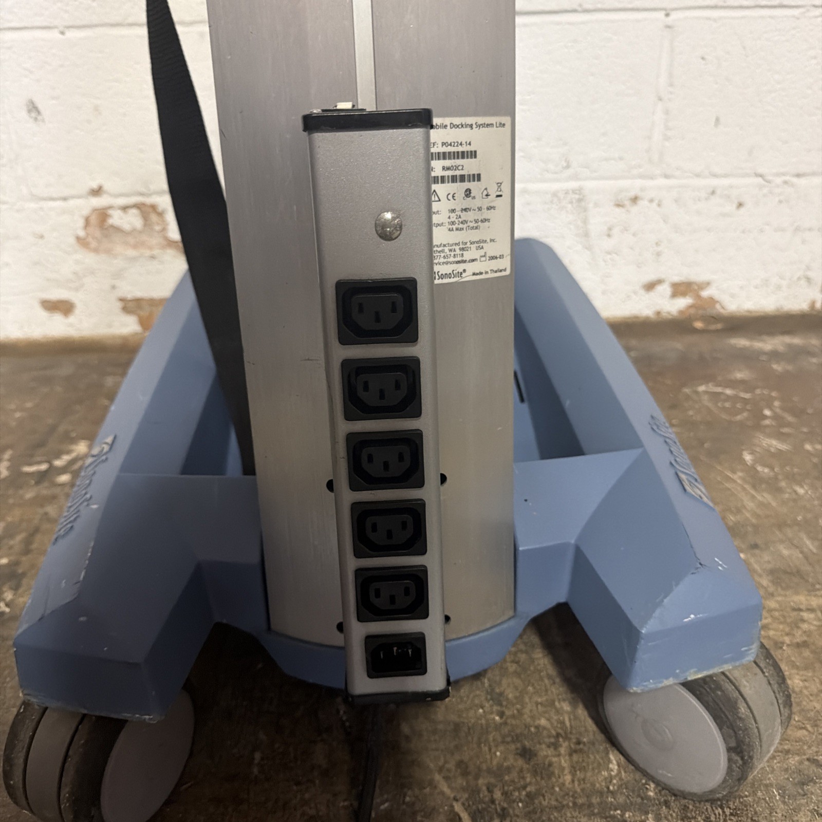SonoSite Mobile Docking System Lite Cart REF P04224-14 No Dock Parts