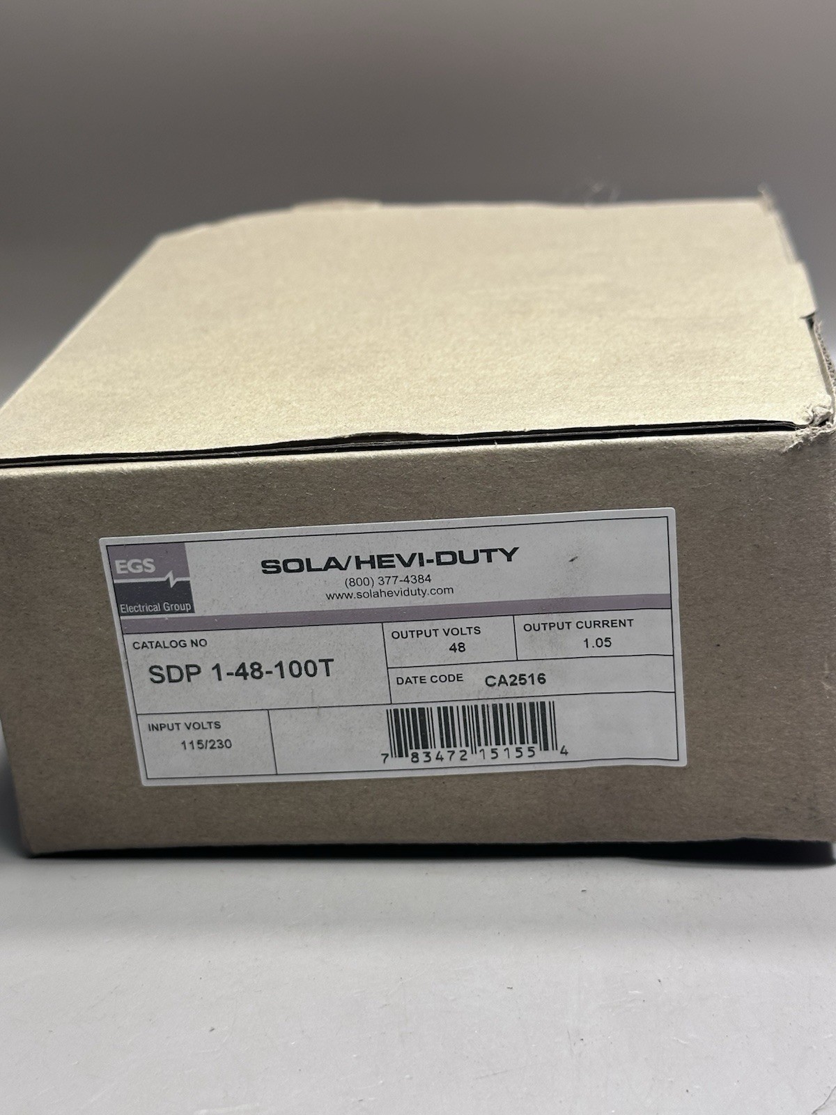 EGS SOLA/Hevi-Duty SDP- 1-48-100T