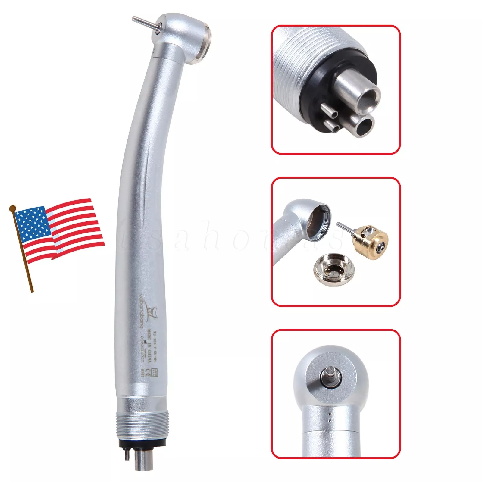 10 Packs NSK Style Dental High Speed Handpiece Push Button 4Hole Air Turbine USA