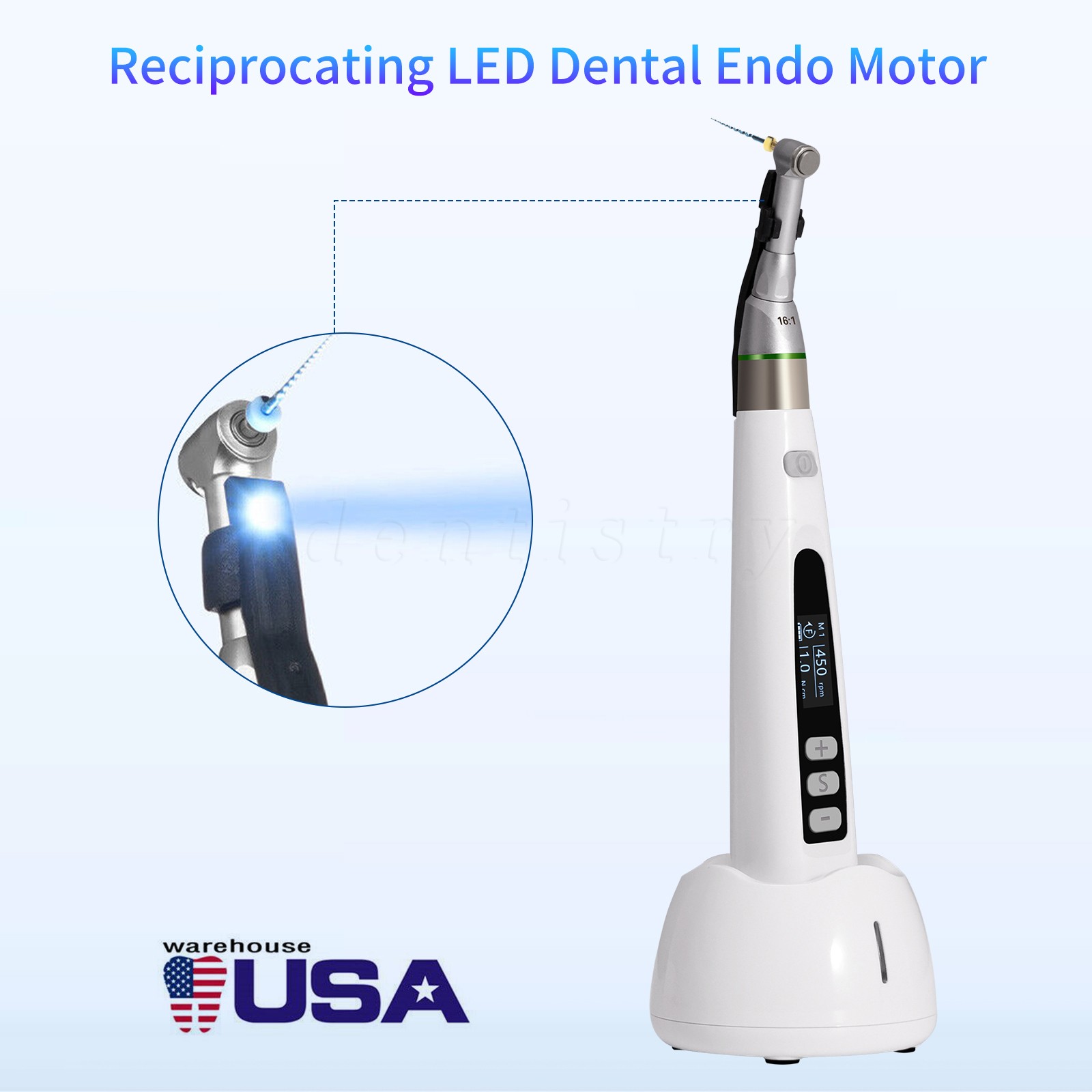 Dental Lab MARATHON Electric Micromotor Polisher+Contra Angle Straight Handpiece