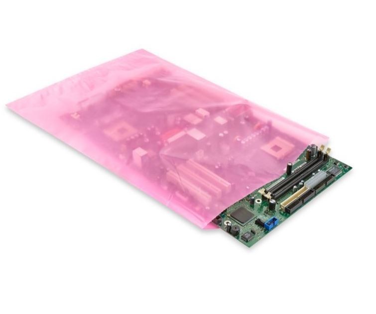Pink Anti-Static Poly Bags Electronic Polyethylene 2,4,6 Mil Heat Sealable LDPE