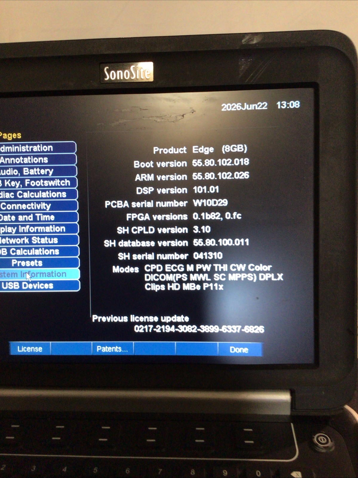 SONOSITE EDGE with 3 Transducers HFL50, SLAx, C60x