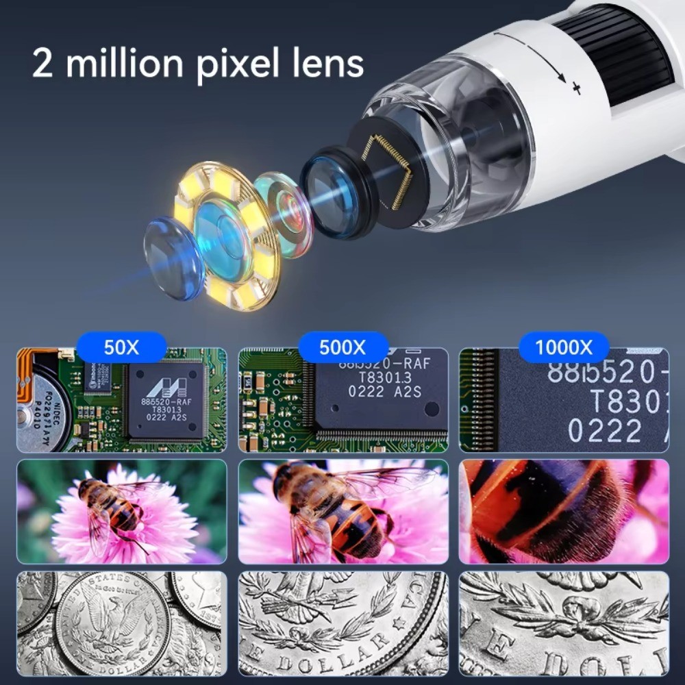 New 4.3 Inch LCD Digital Microscope 1000X HD Magnifier for Circuit Repair
