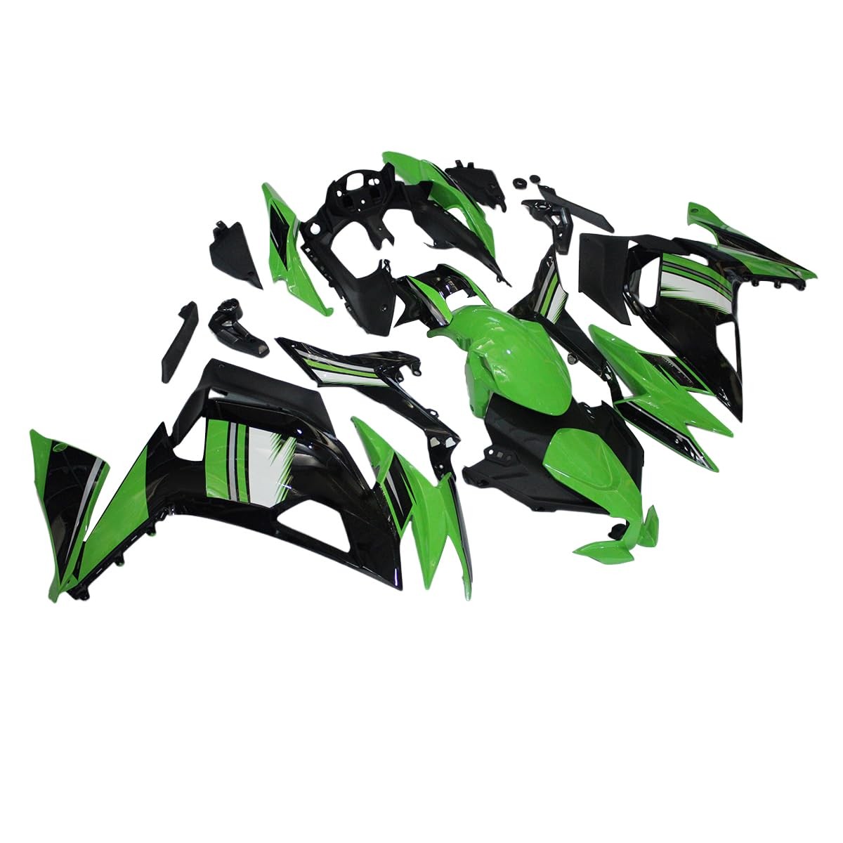 Fairing Kit Kawasaki ER-6F Ninja 650R 2021-2023 ABS Plastic Green Black White