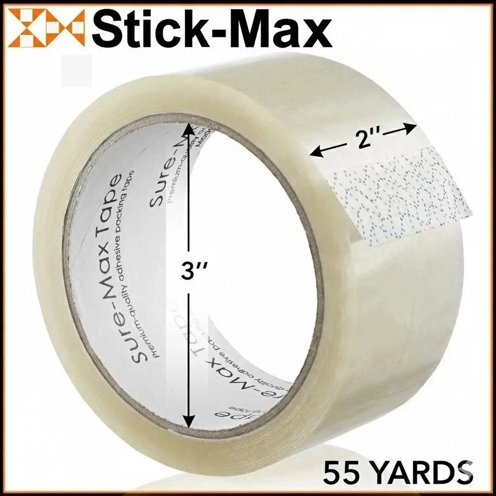 36 Rolls Carton Sealing Clear Carton Packing Tape Box Shipping – 2 mil