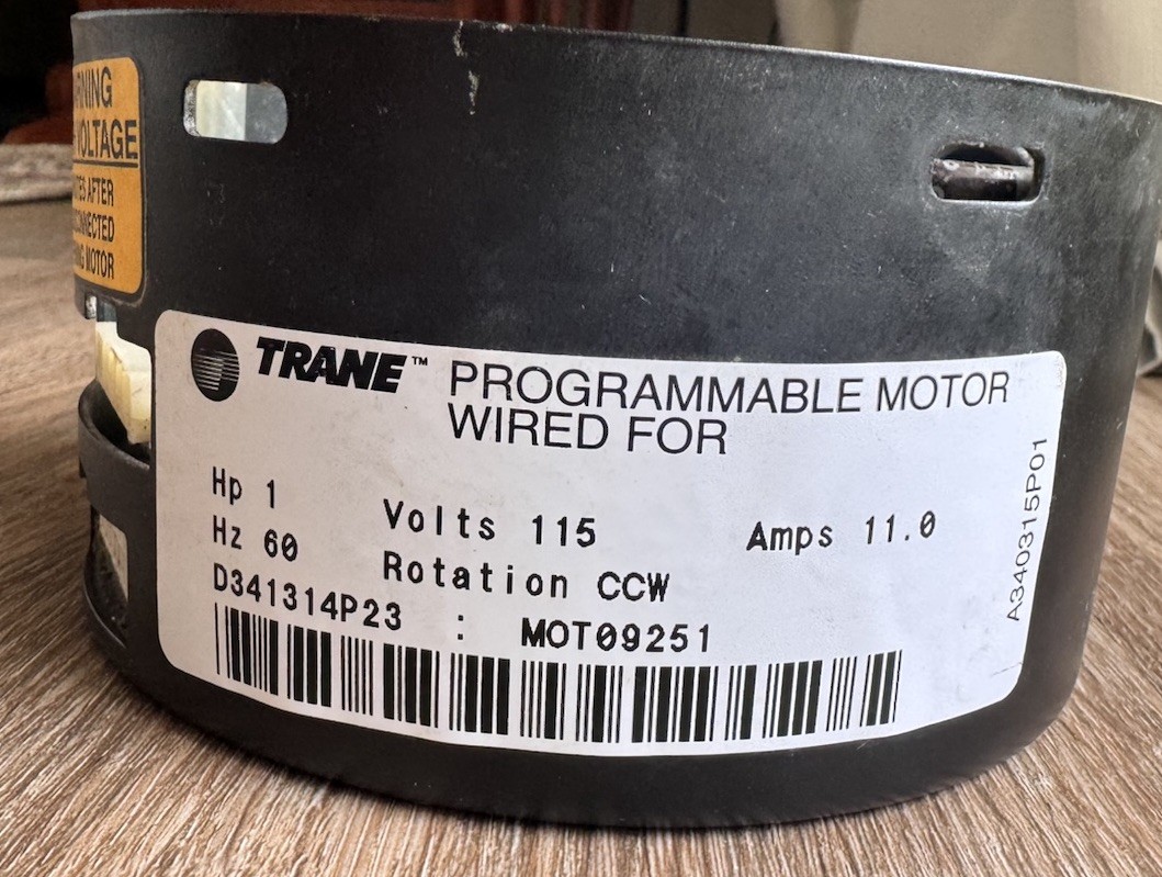 Trane ECM 2.3 CP02 Programmable Motor Module 115V 11.0A D341314P23