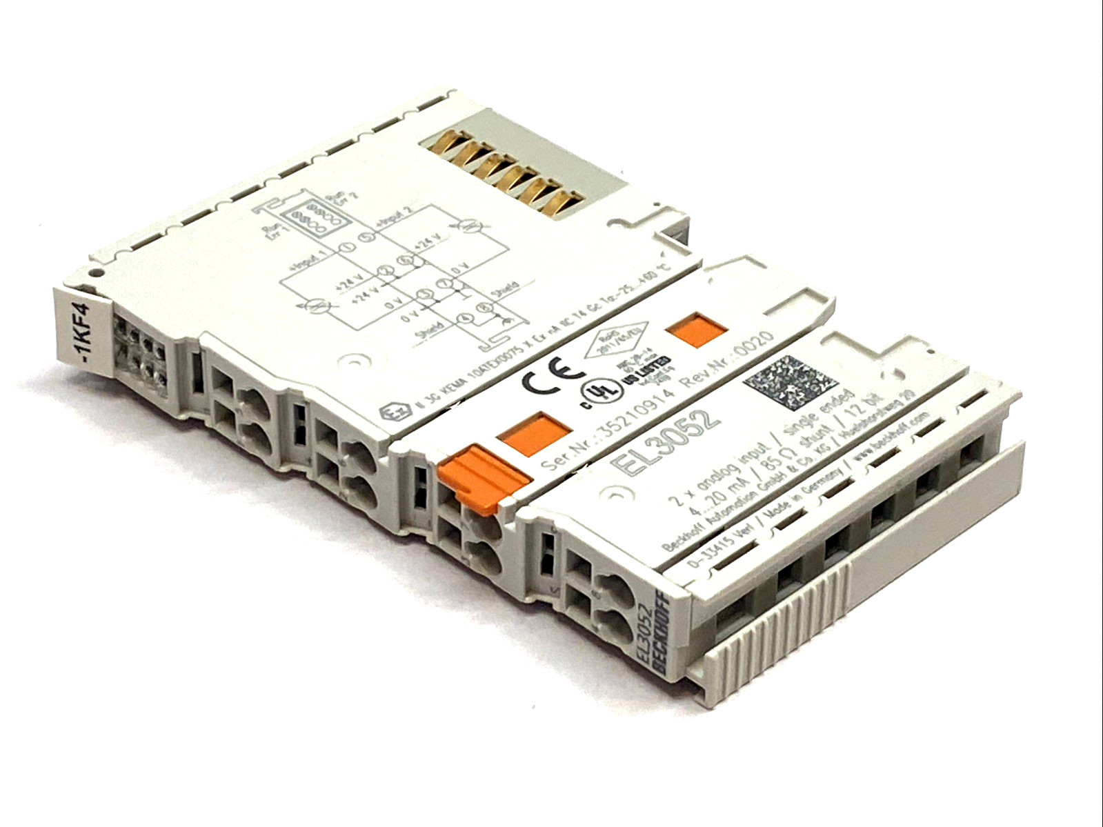 Beckhoff EL3052 EtherCAT 2-Channel Analog Input Terminal 4-20mA 12Bit Module
