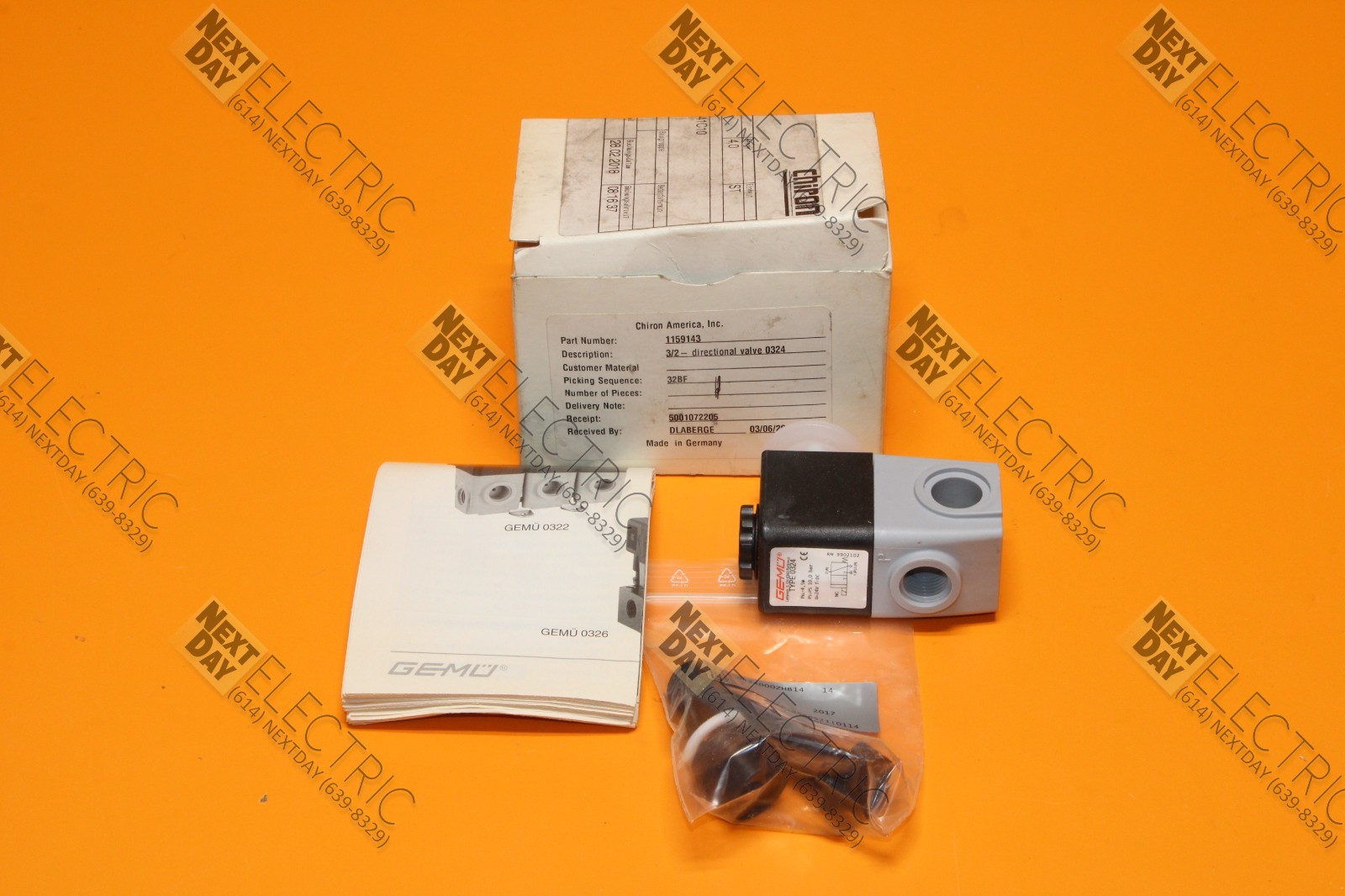 Gemu, 1159143/00 0324 2M1474 41C1000210, 161-450061-156, Valve Wegeventil Chiron