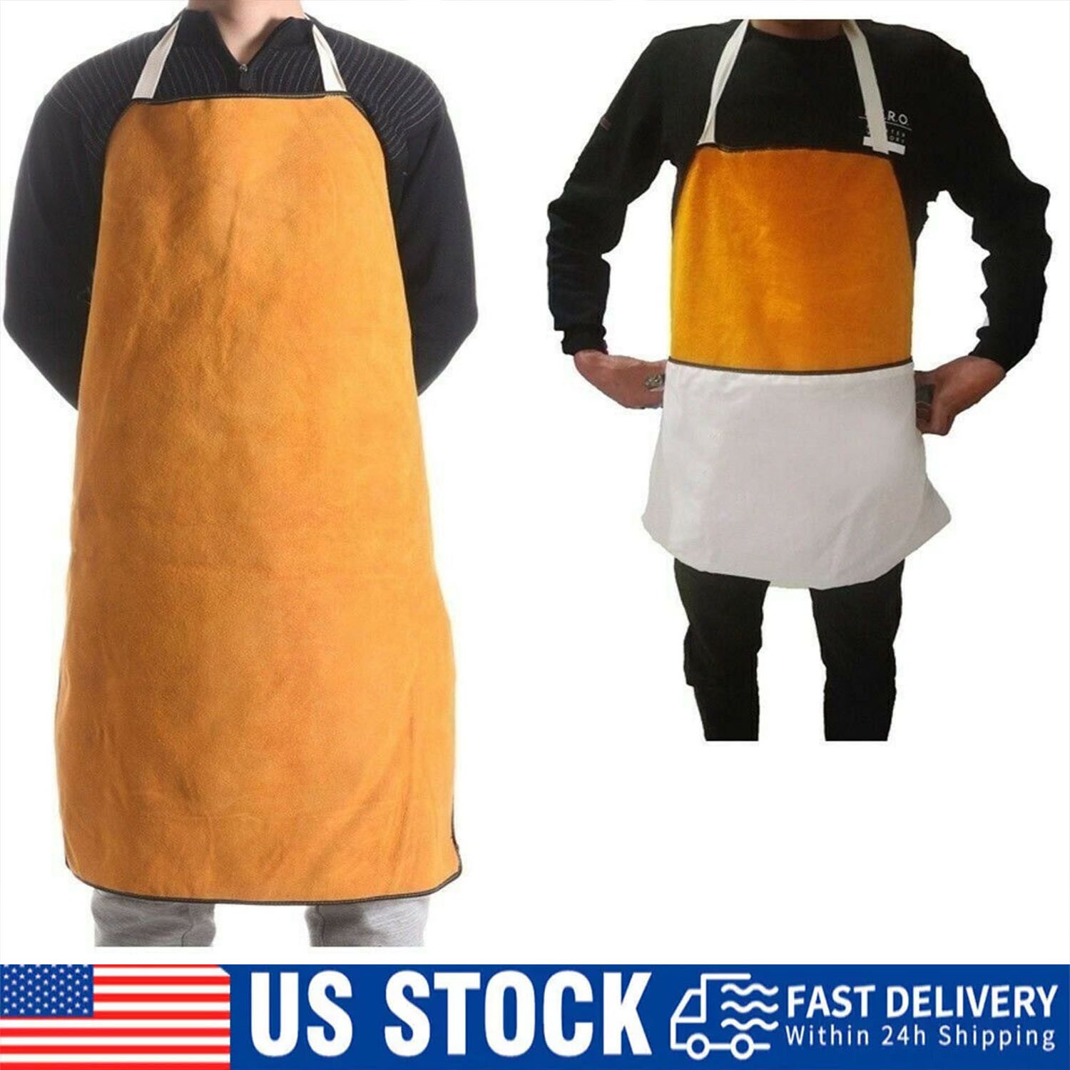 Leather Welding Welder Apron Blacksmith Mechanic Protective Working Gear Brown