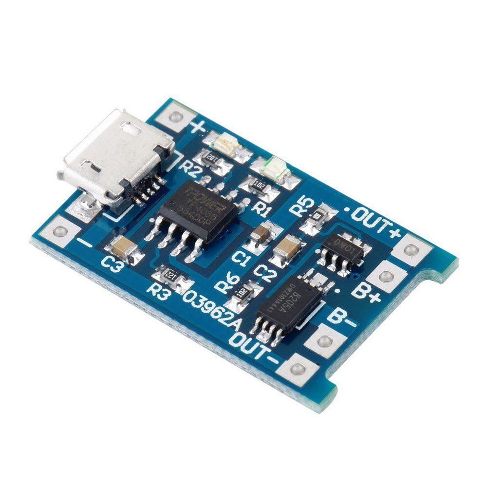 2PCS 5V 1A Micro USB TP4056 18650 Lithium Battery Charging Board Charger Module