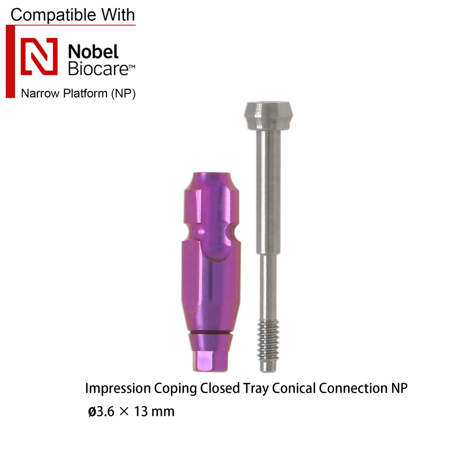 Nobel Active NP/RP Implant Scan body Impression Transfer Open/Close Coping Tray