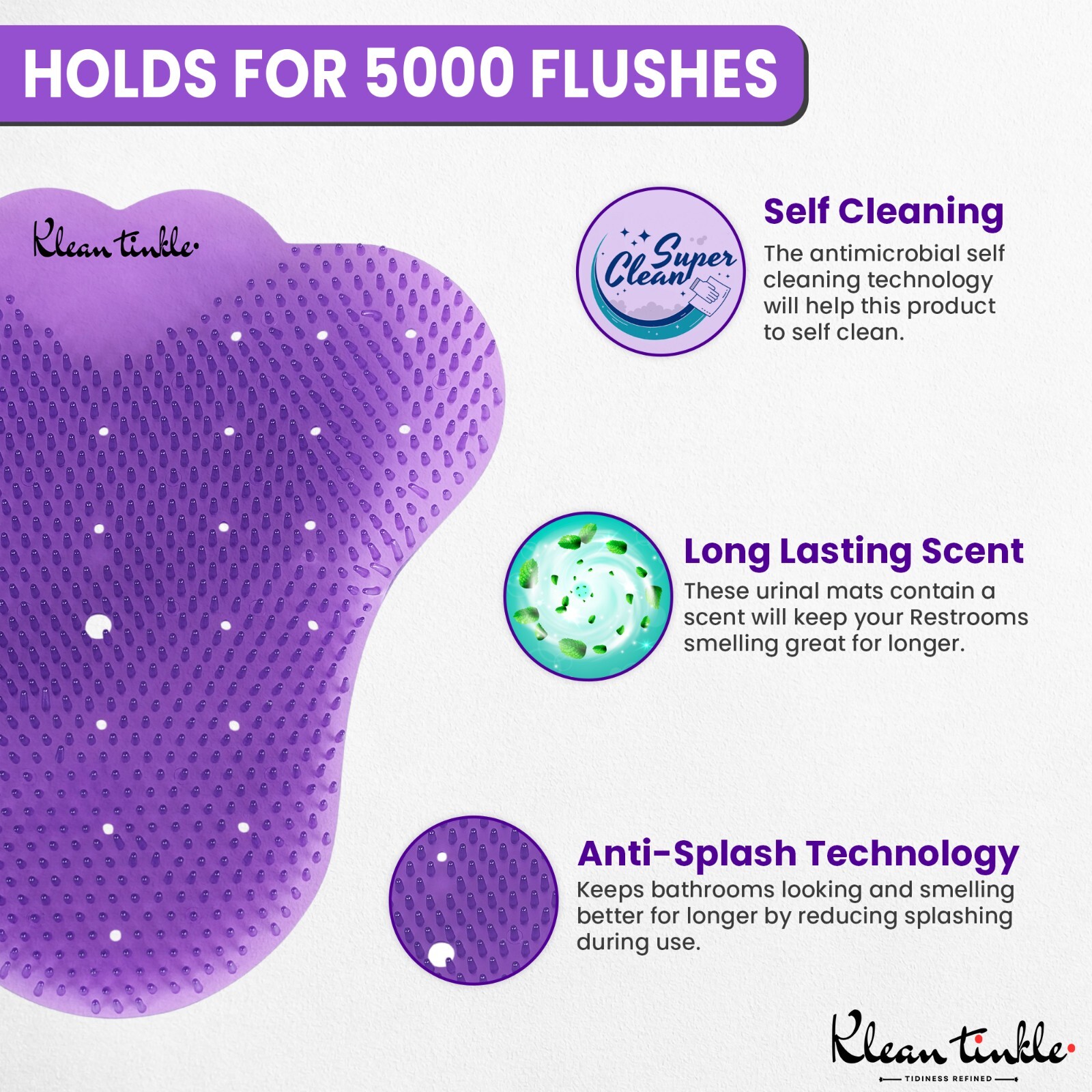 3 – 50 Scented Bathroom Urinal Screens Deodorizing Anti-Splash Fresheners Mats
