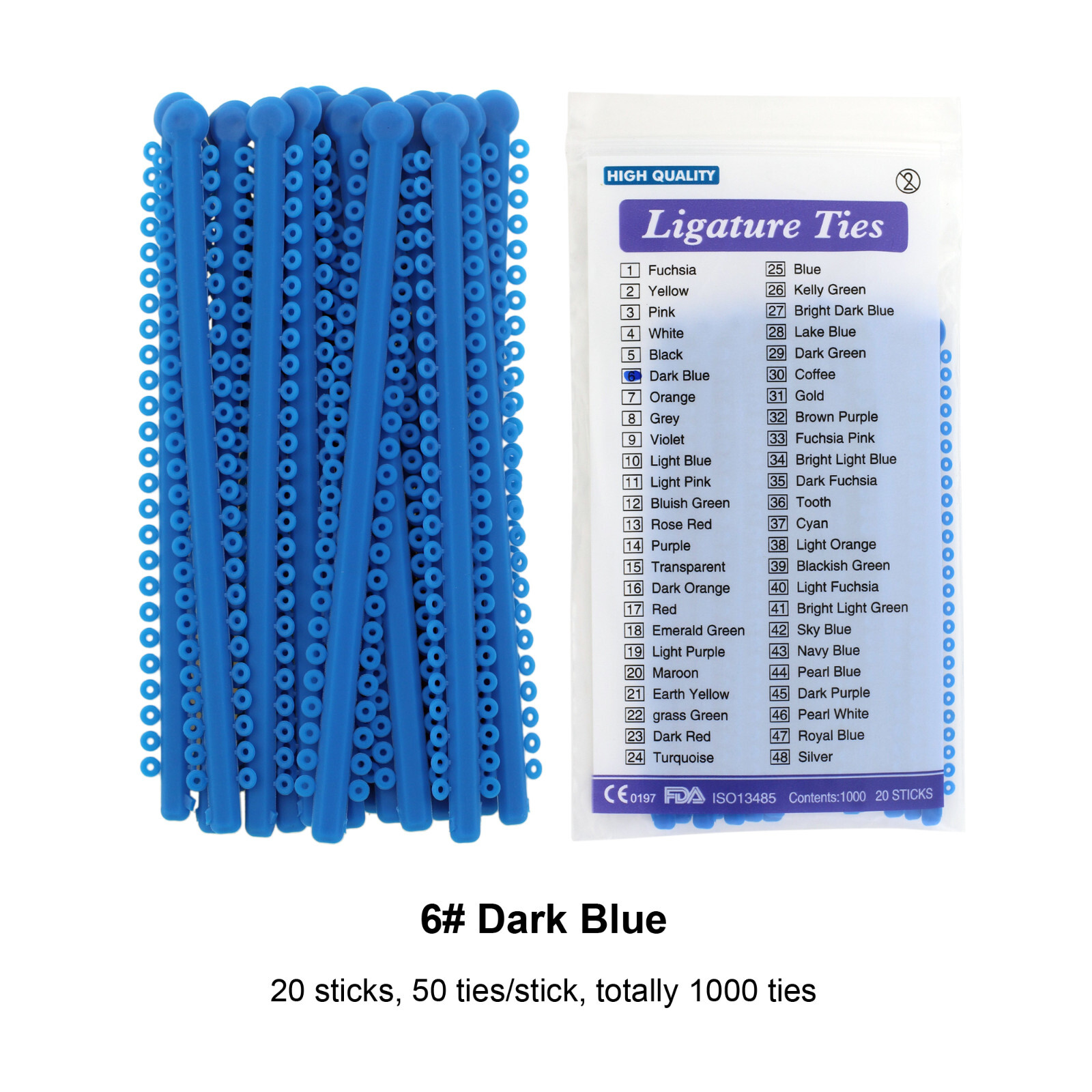 1000pcs Dental Orthodontic Ligature Ties Braces Elastic Rubber Ligas Ortodoncia
