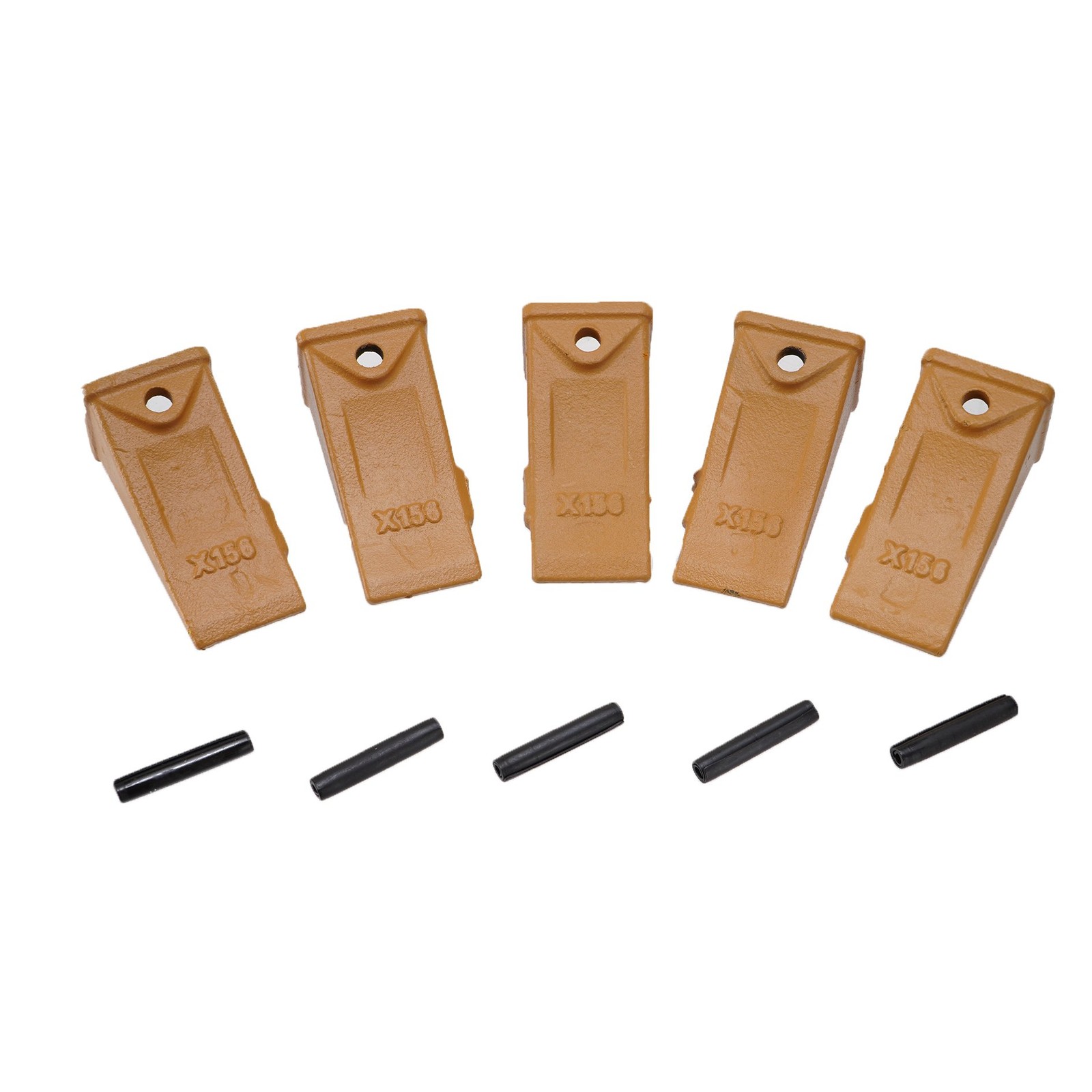 5Packs X156 Mini Excavator Bucket Teeth for Skid Steer and Mini Excavators