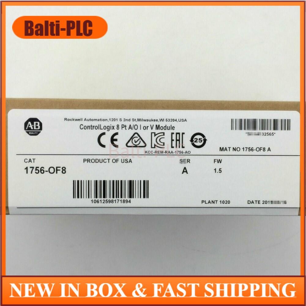Factory Sealed AB 1756-OF8 SER A ControlLogix 8 Pt Output Module US Free Tax