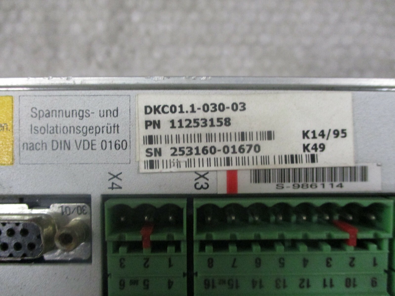 Indramat DKC01.1-030-3 ECODRIVE Digital AC Servo Controller 3x230VAC *TESTED*