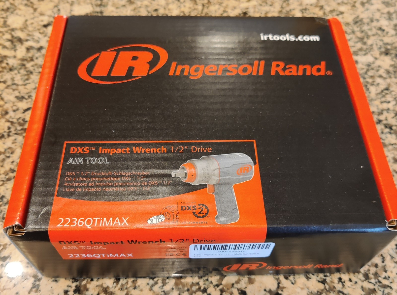 NEW Ingersoll Rand 2236QTIMAX DXS 1/2″ Air Impact Wrench – 1500 Ft Lbs Torque